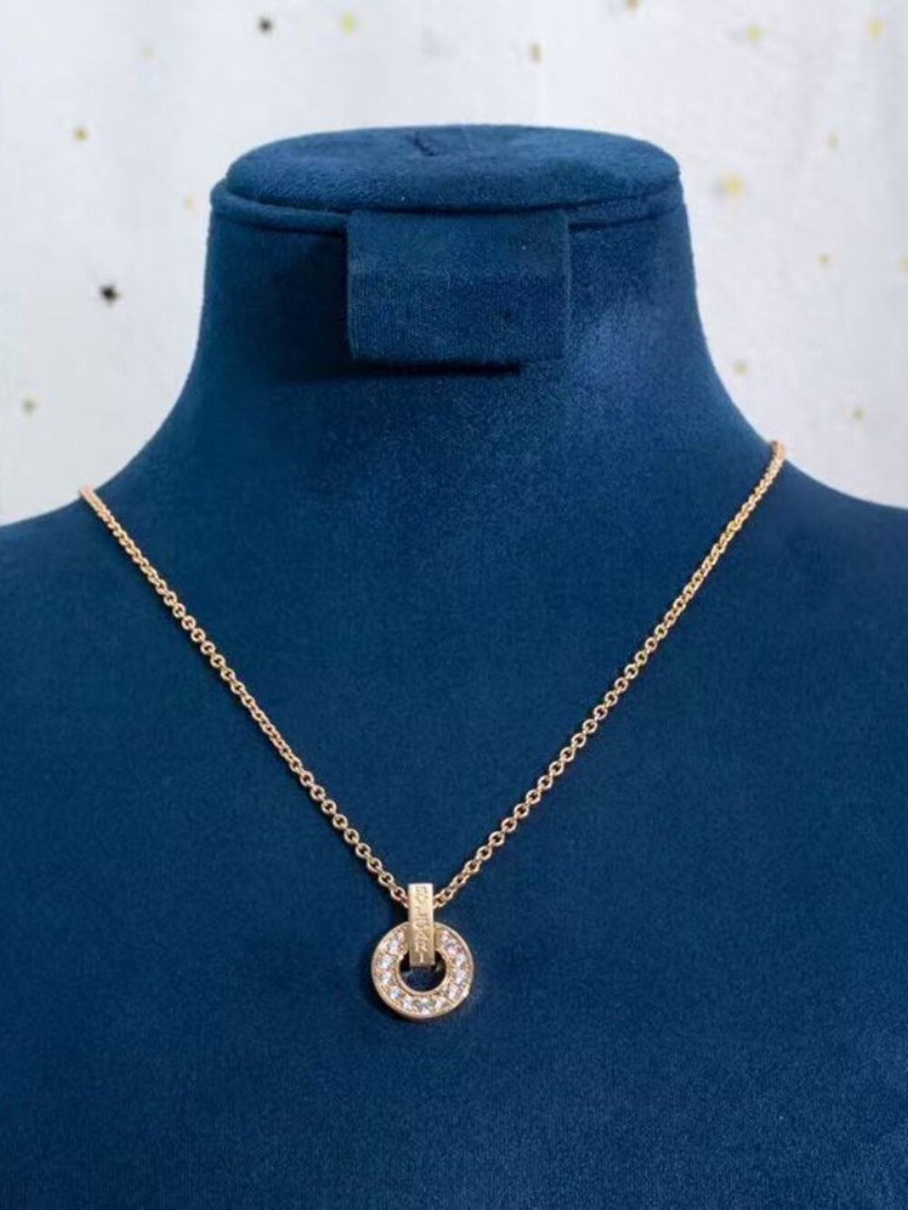 BVLGARI Gold and Full-Diamond Disc Necklace